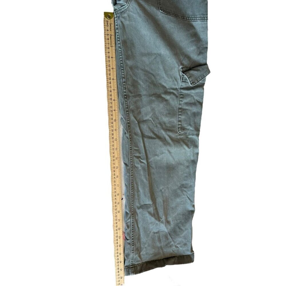 Abercrombie Kids Cargo Pants Green Wide Leg Pockets Girls Size 17/18 - Picture 7 of 10